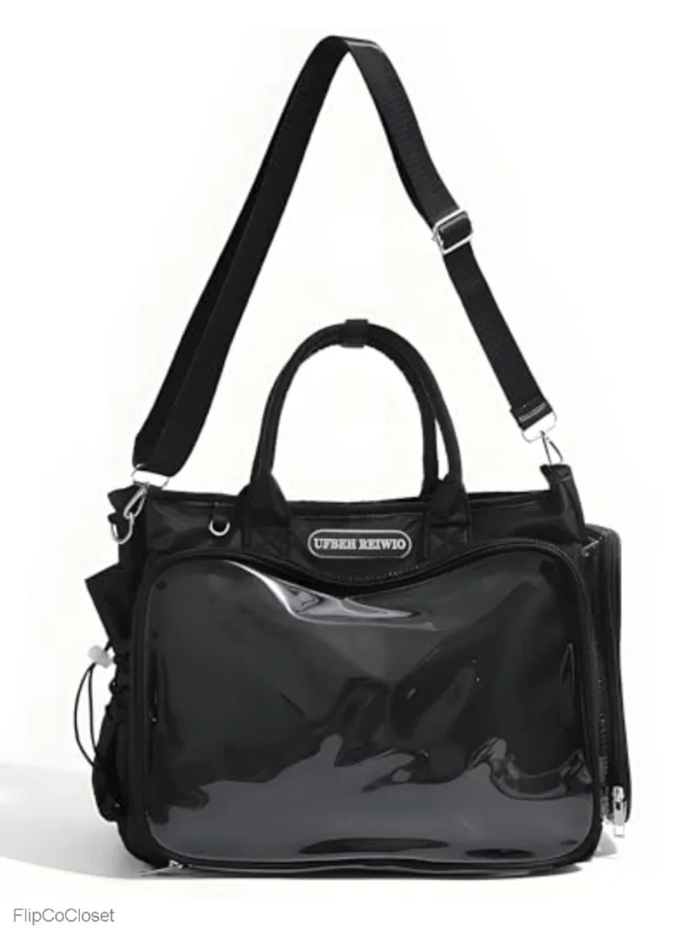 Large Ita Backpack Crossbody Tote Bag Clear Window Pin Display